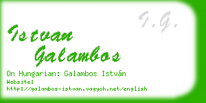 istvan galambos business card