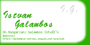 istvan galambos business card
